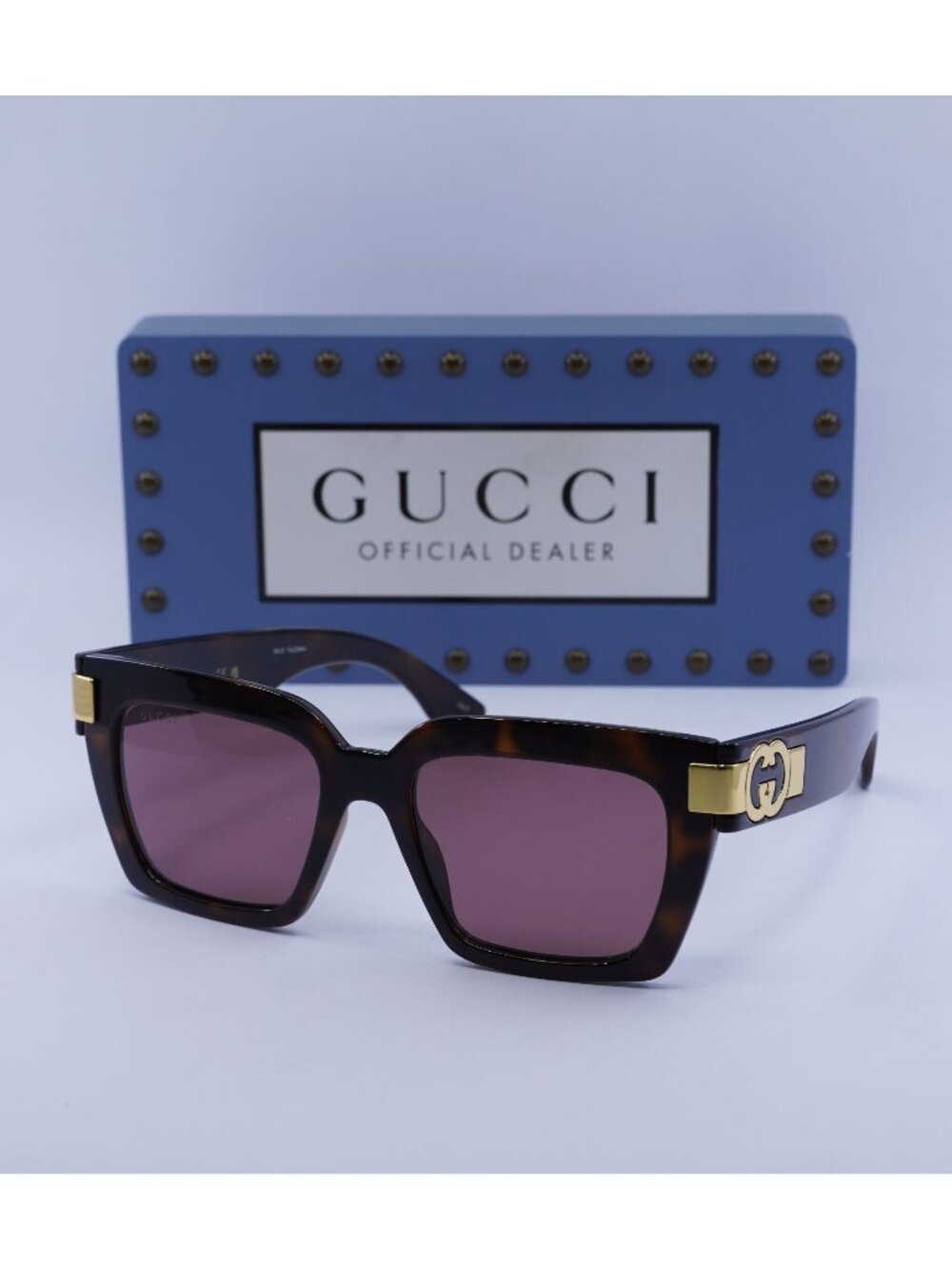 Gucci GG1689S 002 Square Women Sunglasses - Havana / Violet